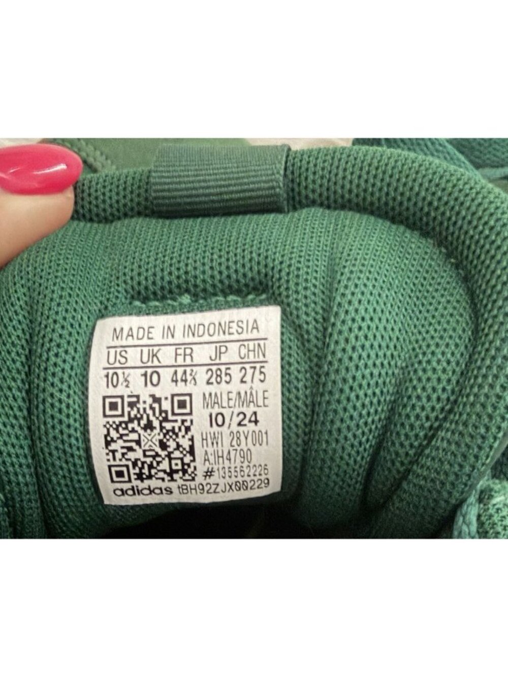 Men's Adidas Forest Green with Gum Bottom VL Court 3.0 Sneaker Size 10.5 - Picture 5 of 8